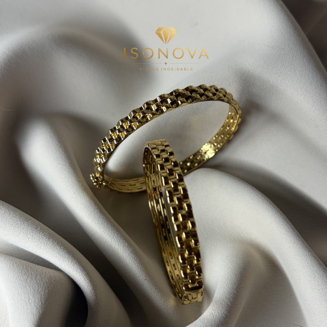 Bracelet Duo Chain Luxe Gold