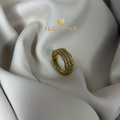 Bague Filigrane Dorée Élégance